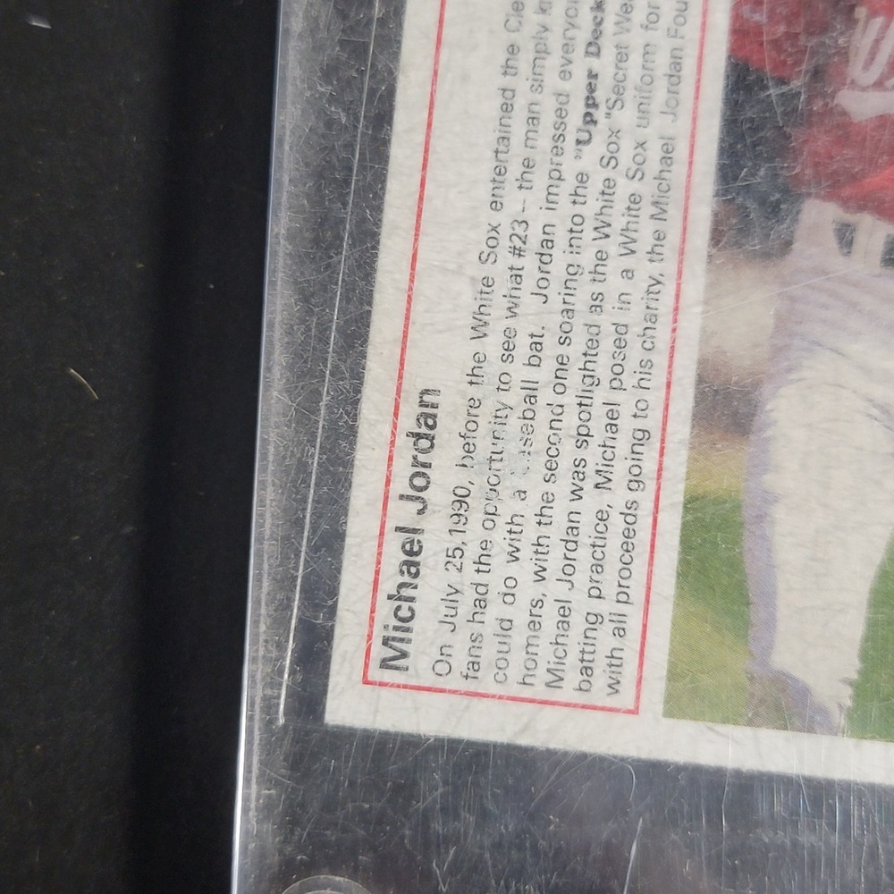 1990 Upper Deck #SP1 Michael Jordan RC Rookie Chicago White Sox In Slab PICS! - Picture 9 of 10